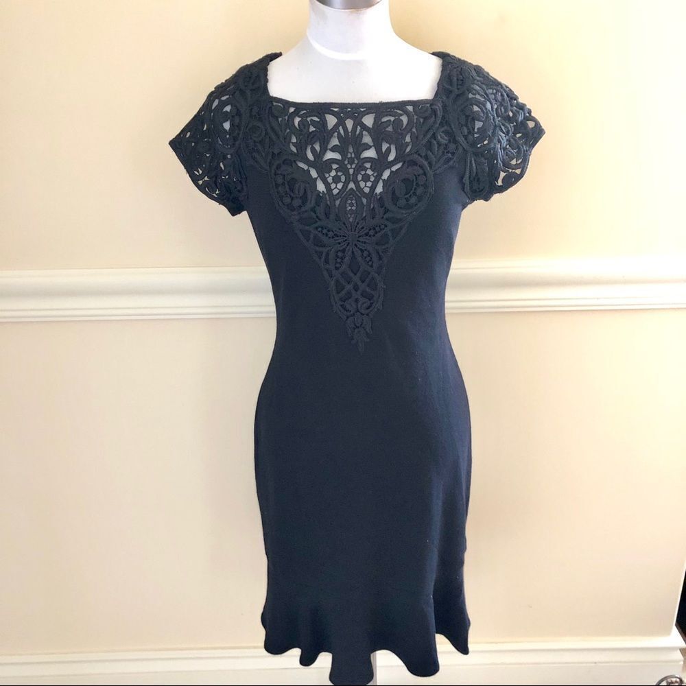 Anthropologie Yoana Baraschi knit lace dress S